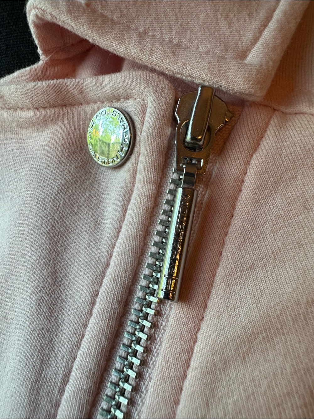 H by Halston Pale Pink Asymmetrical Zip Bomber Jacket - Picture 8 of 11